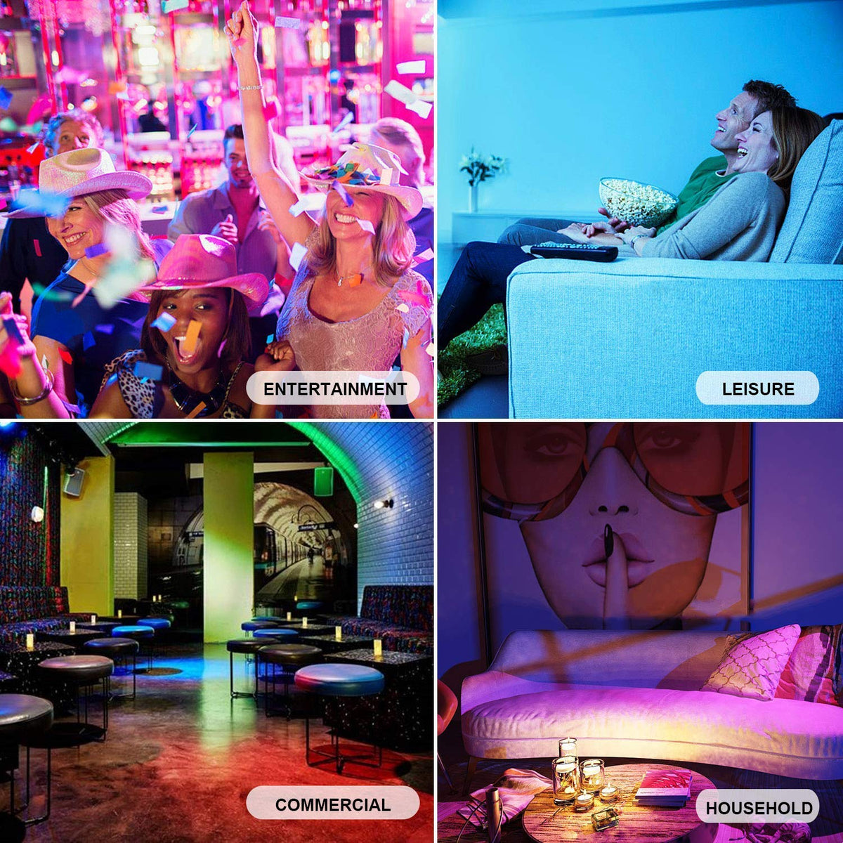 Colour Changing Bulb B22 10W Dimmable, RGBW LED Light Bulbs Mood Lighting with 21key Remote Control,Dual Memory Function,12 Color Choices for Home Dec