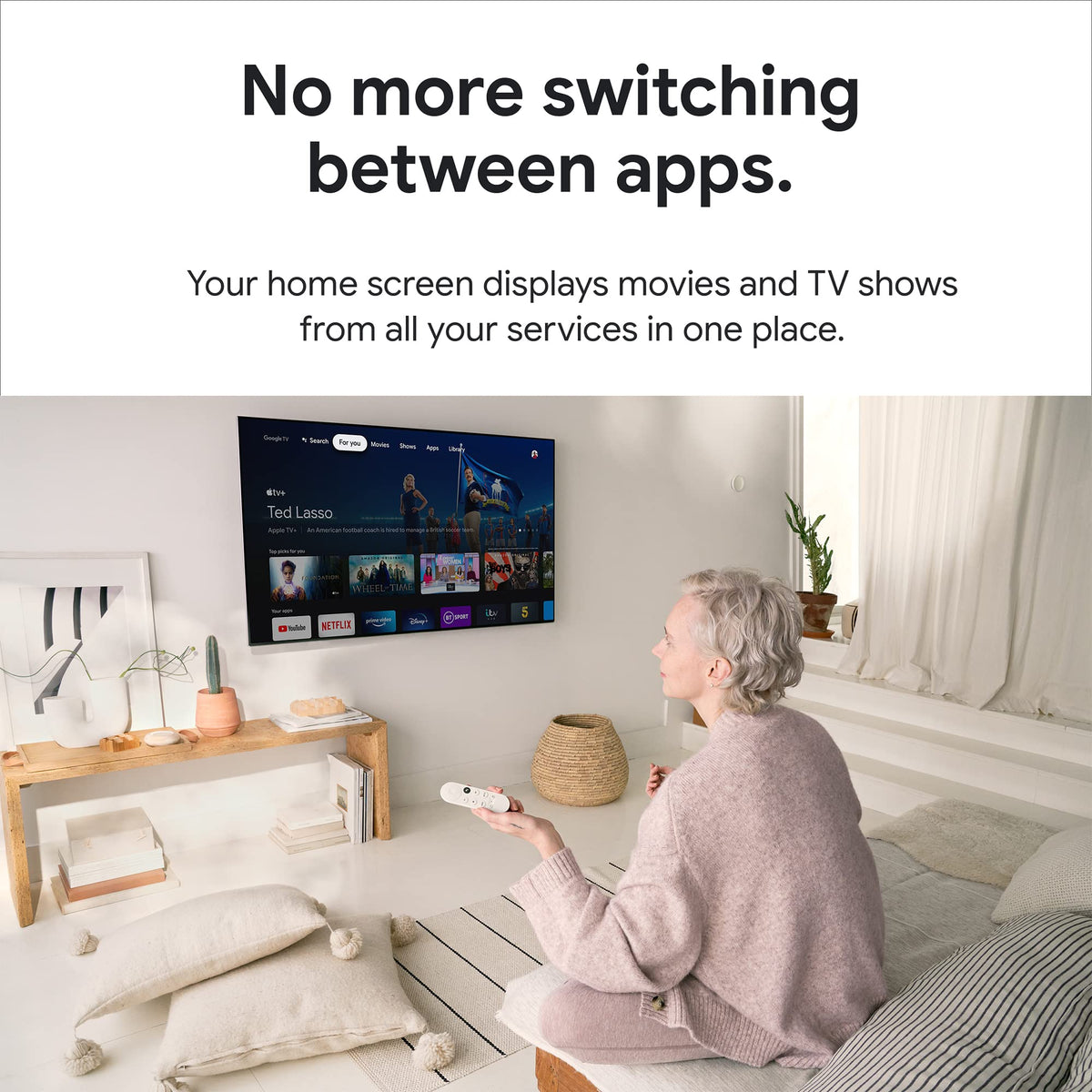 Google TV Streamer (4K) - Fast Streaming Entertainment With Voice Search Remote - Watch Movies, Shows, Live TV and Netflix in 4K HDR - Smart Home Control - 32 GB Storage - Porcelain