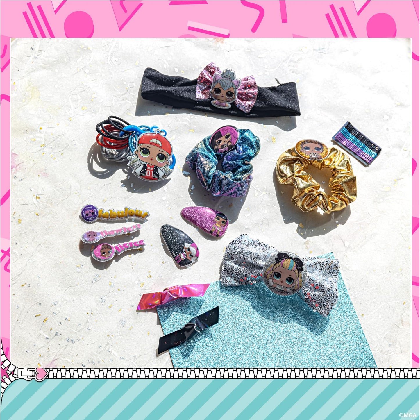 L.O.L. Surprise! Kids Makeup Set for Girls, Includes Lip Gloss, Eye Shimmer, Nail Polish, Hair Accessories in Train Case, Perfect for Parties, Sleepovers & Makeovers, Ages 5+ by Townley Girl