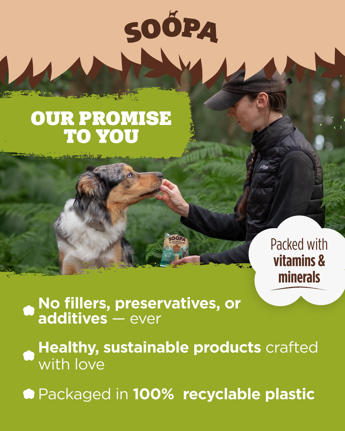 Soopa Strawberry Dog-Quiri Healthy Bites, Dog Training Treats, 50 g, 1-Pack