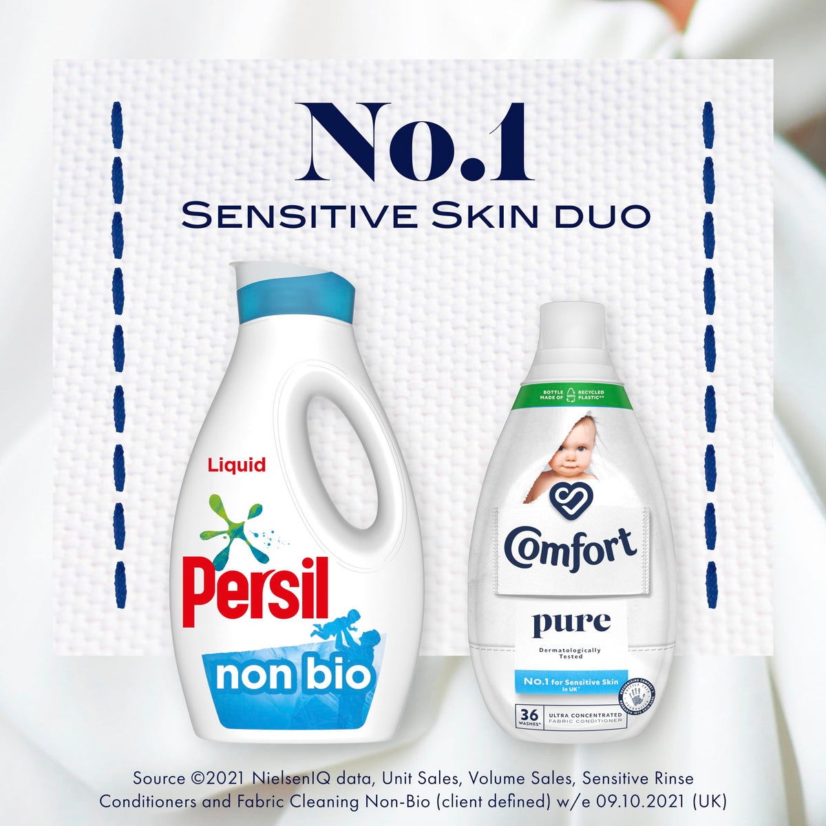 Comfort Pure Sensitive Fabric Conditioner dermatologically tested gentle next to sensitive skin 160 washes (4.8 L)