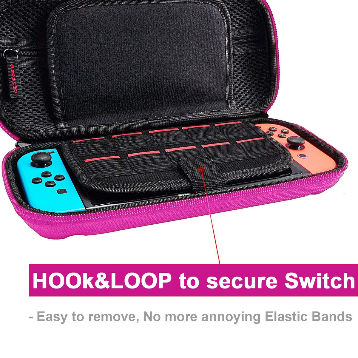 daydayup Switch 2 Carry Case Compatible with Nintendo Switch 2, with 24 Games Cartridges Protective Hard Shell Travel Carrying Case Pouch for Switch 2 Console & Accessories,Black