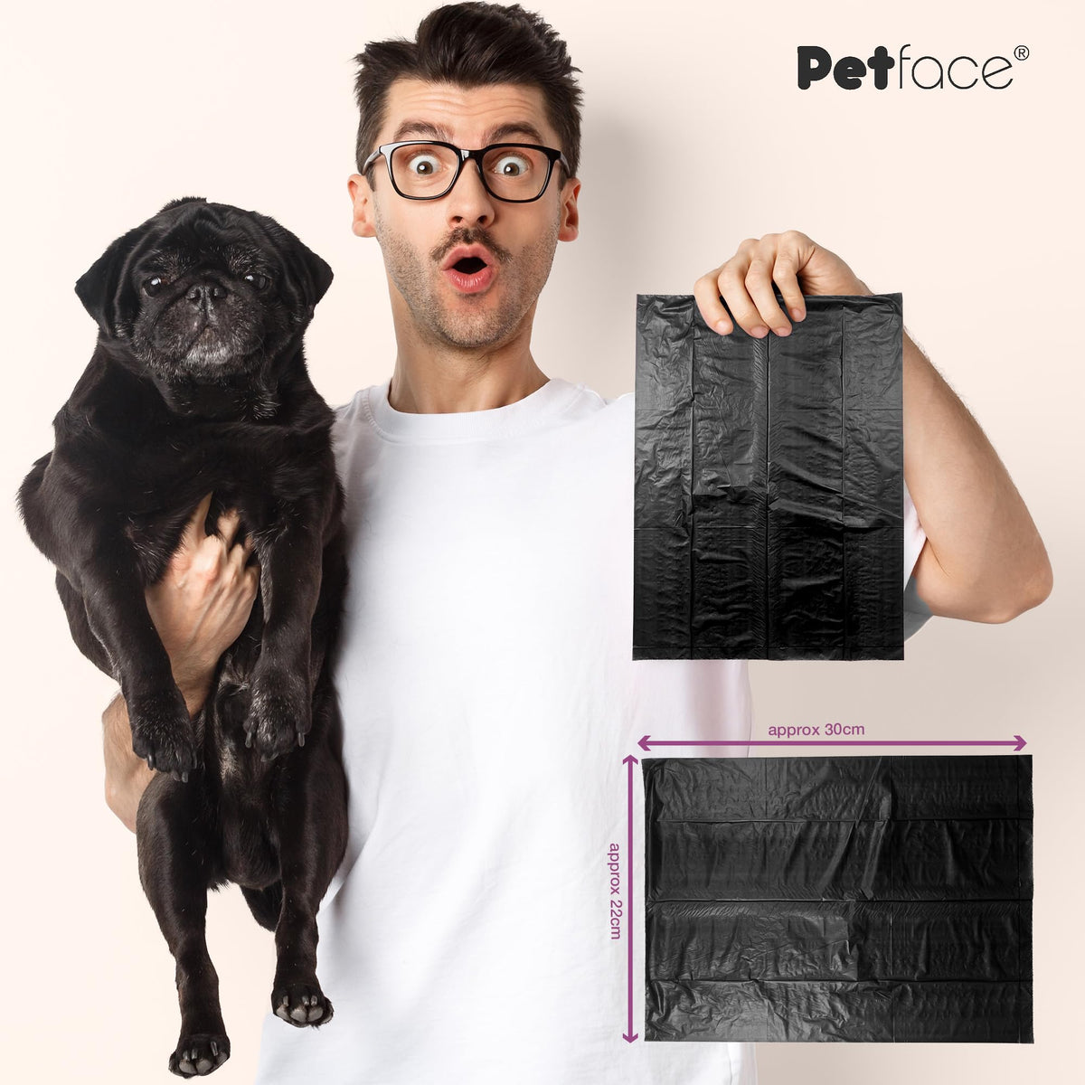 Petface No Mess Degradable Poop Bags With Tie Handles (Pack of 100)