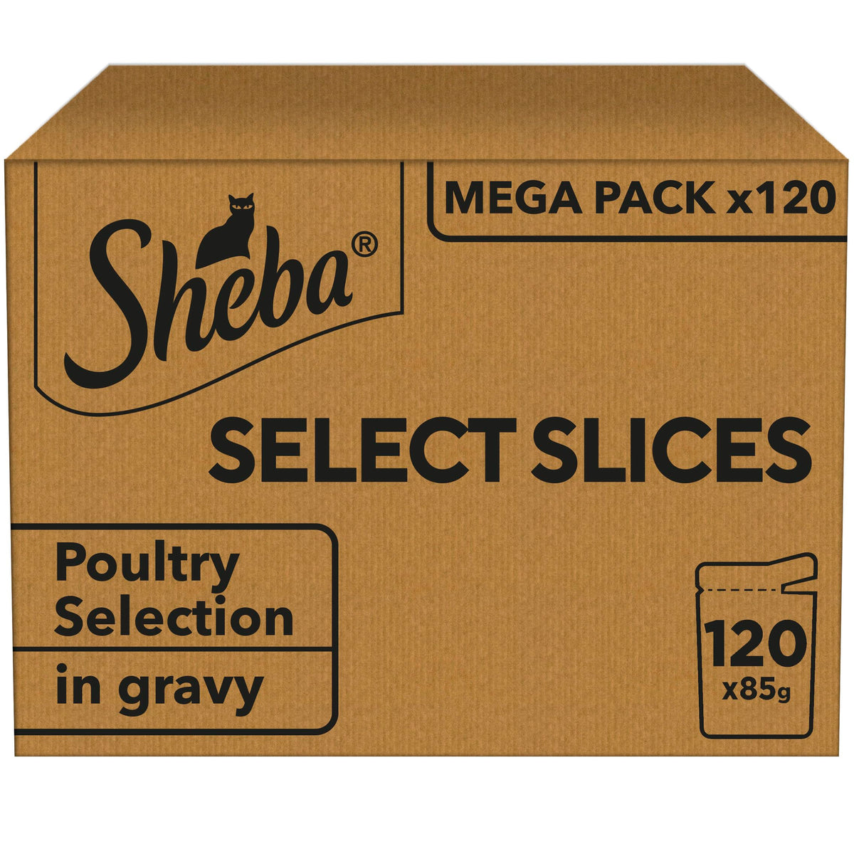 Sheba Select Slices Cat Wet Food - Poultry Selection in Gravy - 40x85g (Pack of 1)