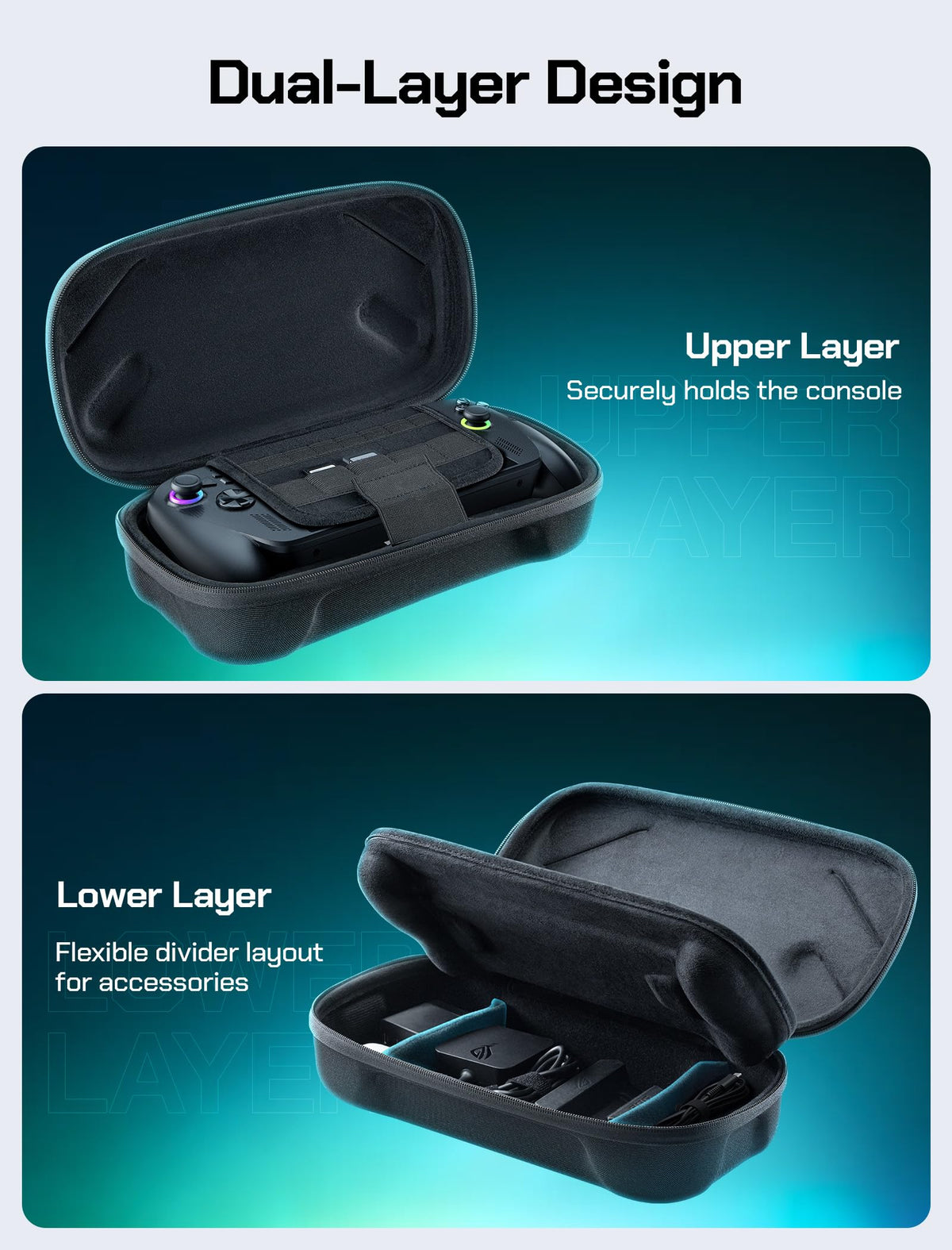 JSAUX Carrying Case for ROG Xbox Ally/Ally X, All-in-One Accessories Bundle