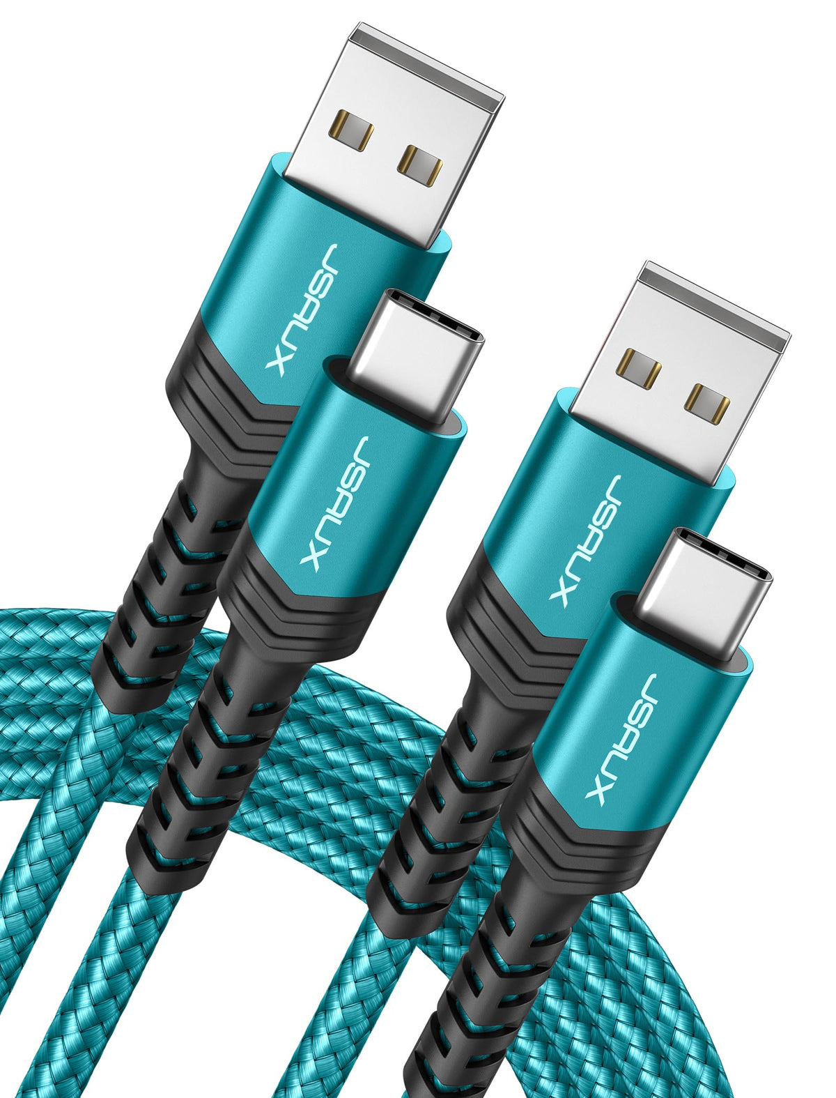 JSAUX USB C Cable for iPhone 18 Pro Carplay, Samsung Galaxy, 2m 2-Pack, Red