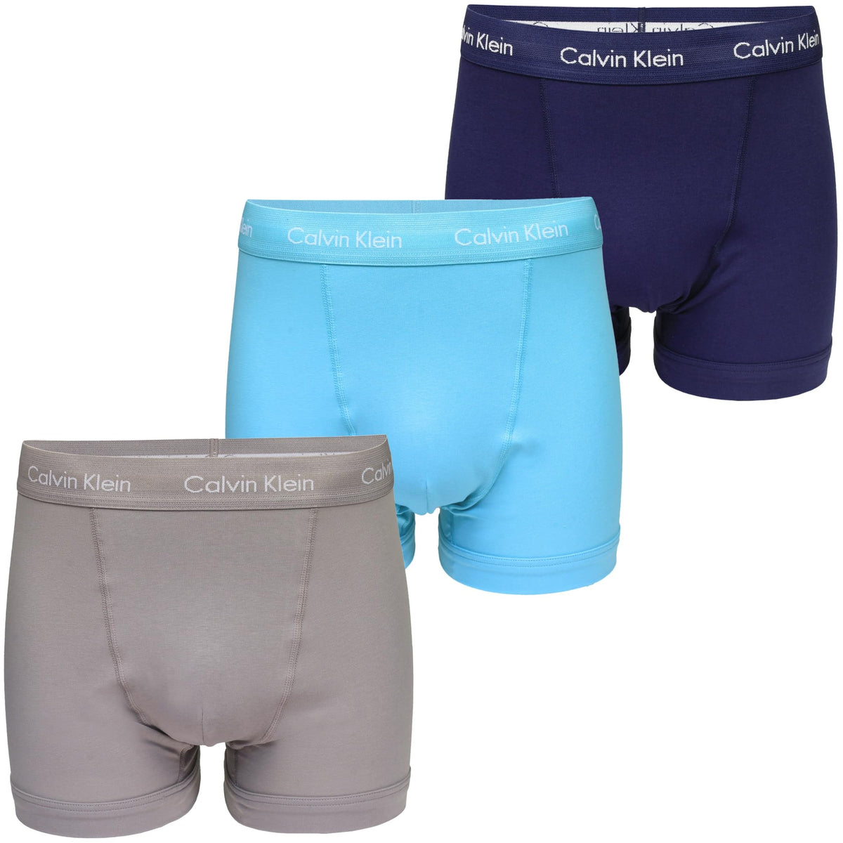 Calvin Klein Men’s 3 Pack Trunks with Logo Waistband