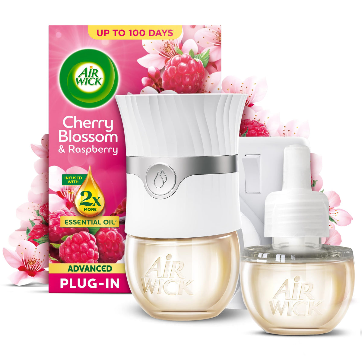 Air Wick Peony Garden Party Advanced Electrical Plug-in Kit 19ml, Lasts for up to 100 Days, Air Freshener