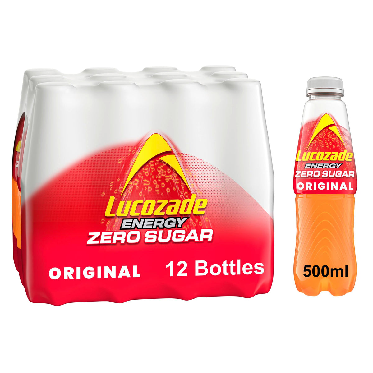 Lucozade Energy Zero Pink Lemonade 380ml (Pack of 4)