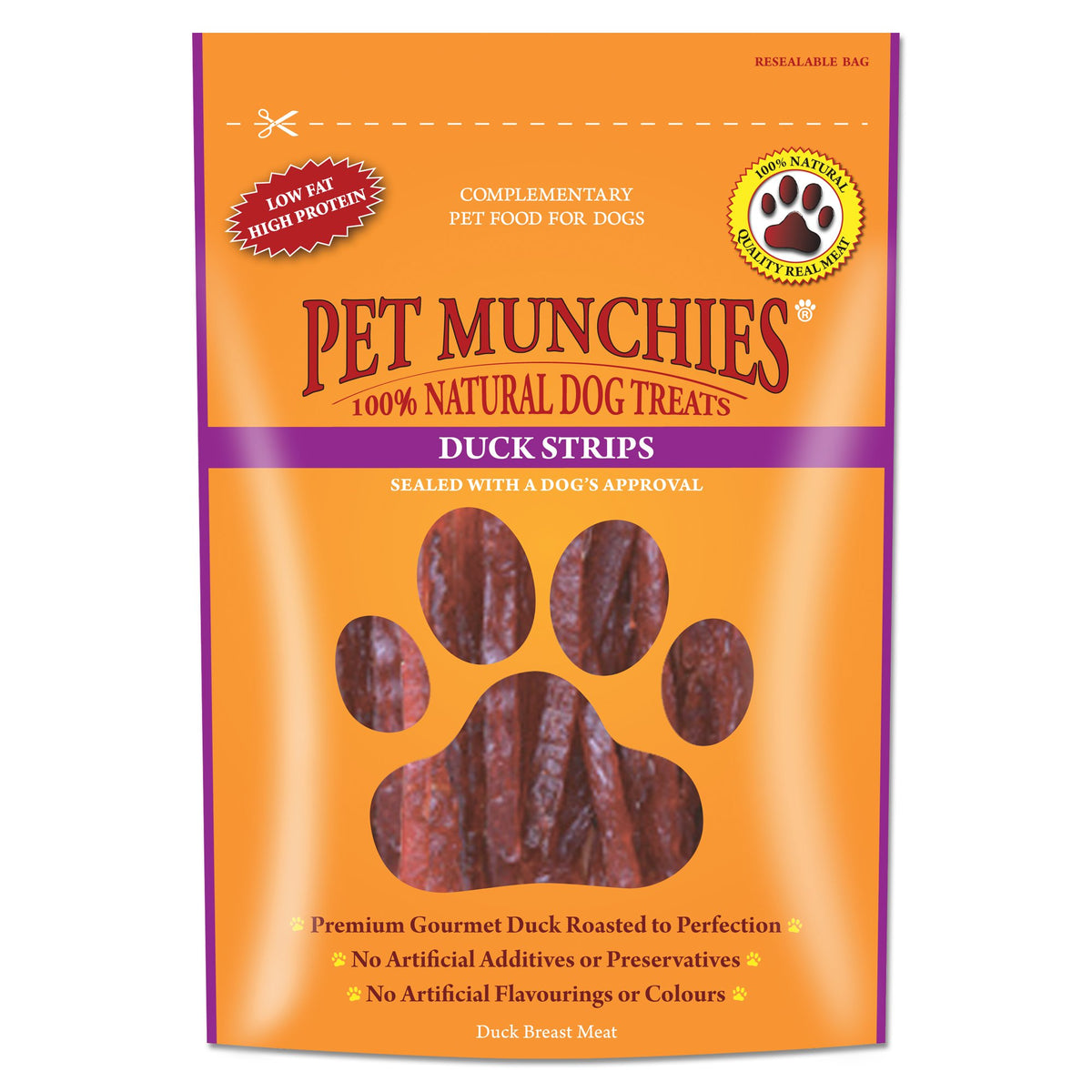 Pet Munchies Venison Strips Dog Treats, Premium Wheat Free Dog Chews with Natural Real Meat, Low in Fat and High in Protein 75g (Pack of 8)