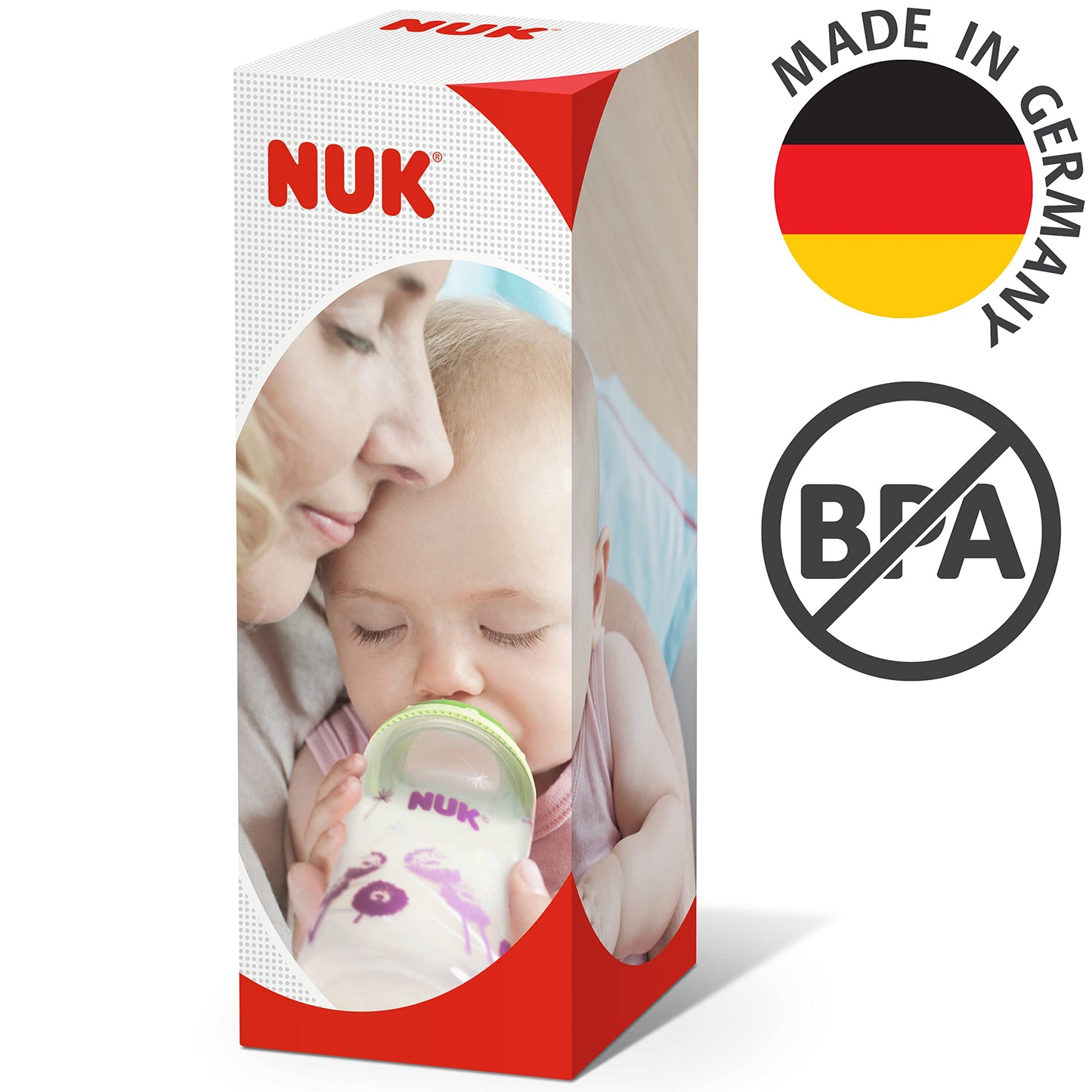 NUK Kiddy Cup Toddler Cup | 12+ Months | 300 ml | Leak-Proof Toughened Spout | Clip & Protective Cap | BPA-Free | Yellow