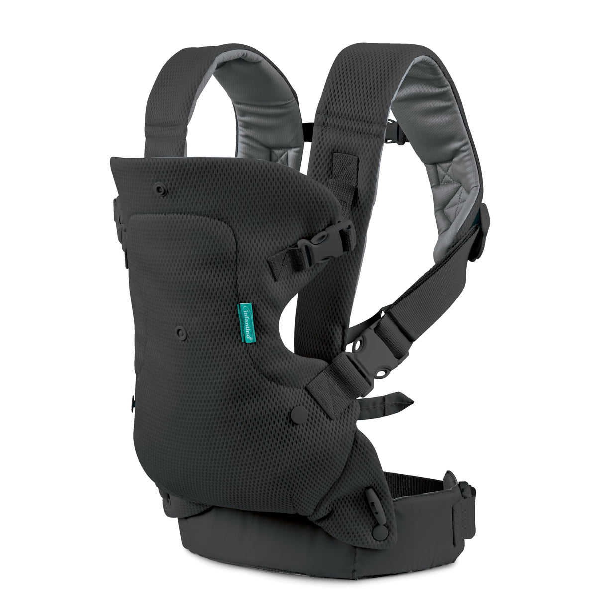 Infantino Flip Advanced 4-in-1 Baby Carrier - Ergonomic, Convertible, Face-in and Face-Out Front and Back Baby Carrier for Newborn to Toddler 3,6-14,5kg, Grey