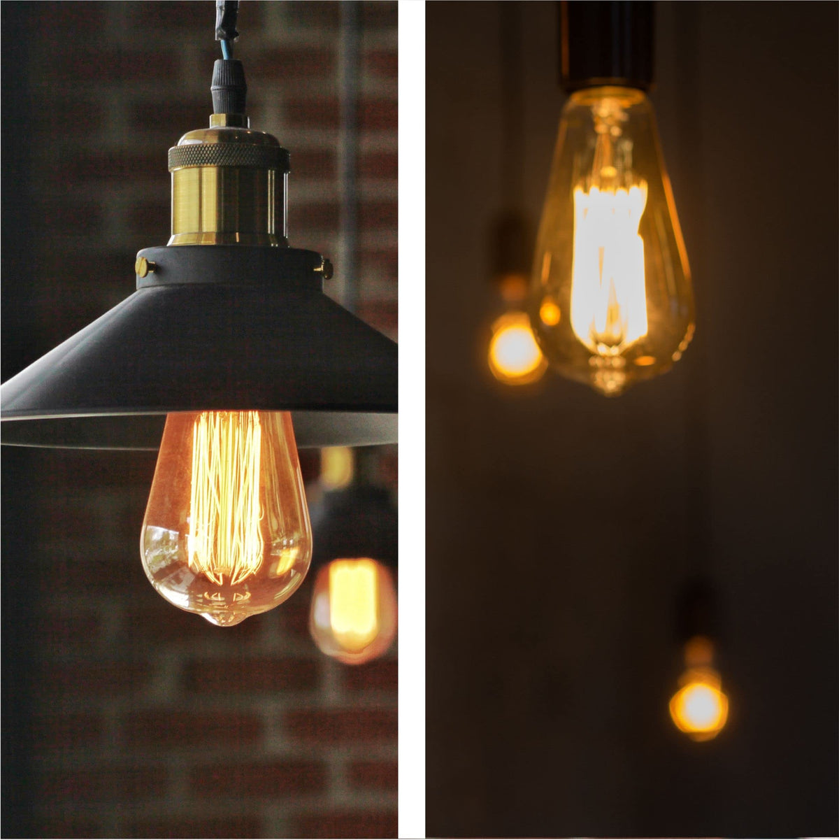 TEKLED LED Filament Style ST64 Bulbs E27 Dimmable 6.5W 60W Equiv 2700K 2 Pack Warm White