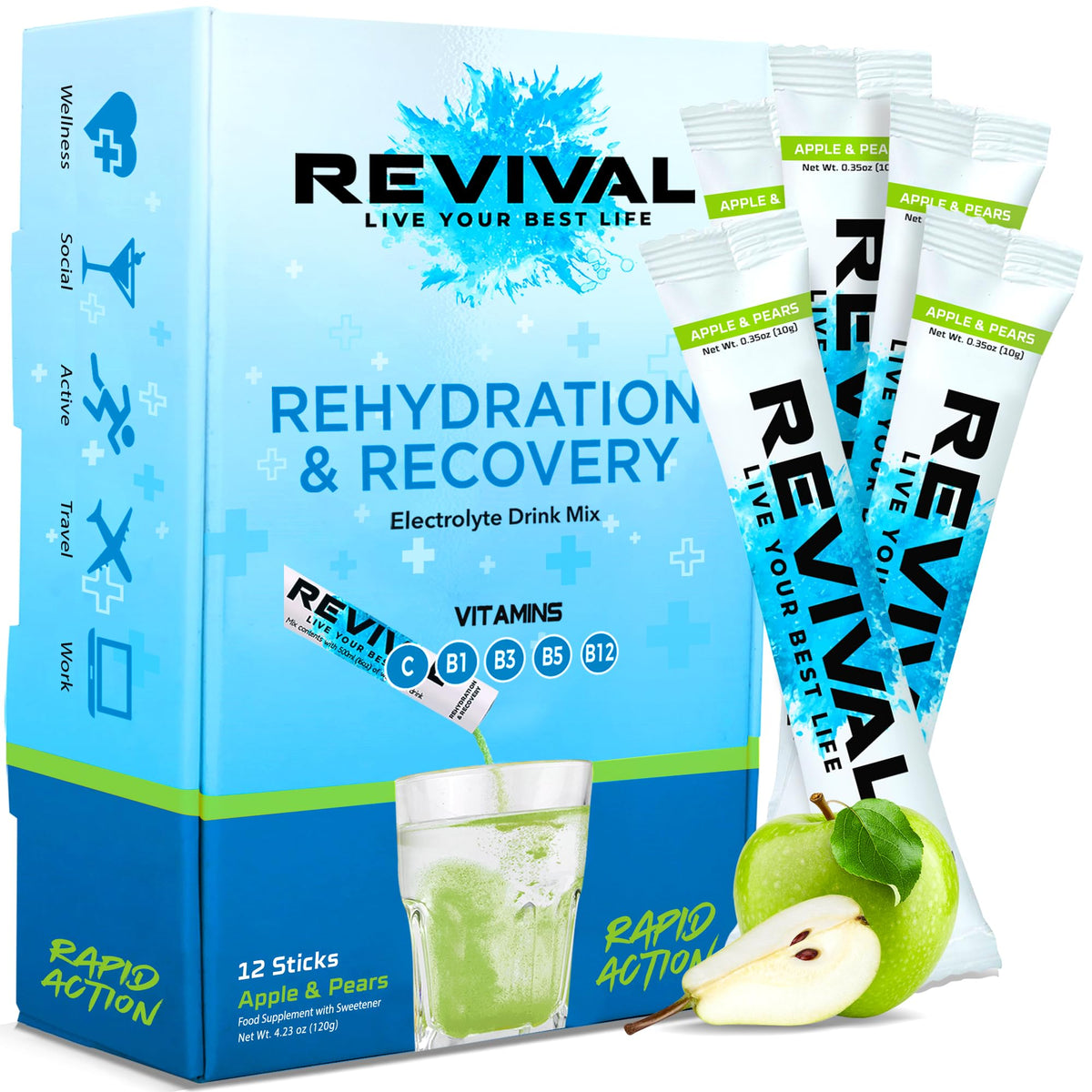 Revival Rapid Rehydration Electrolytes Powder