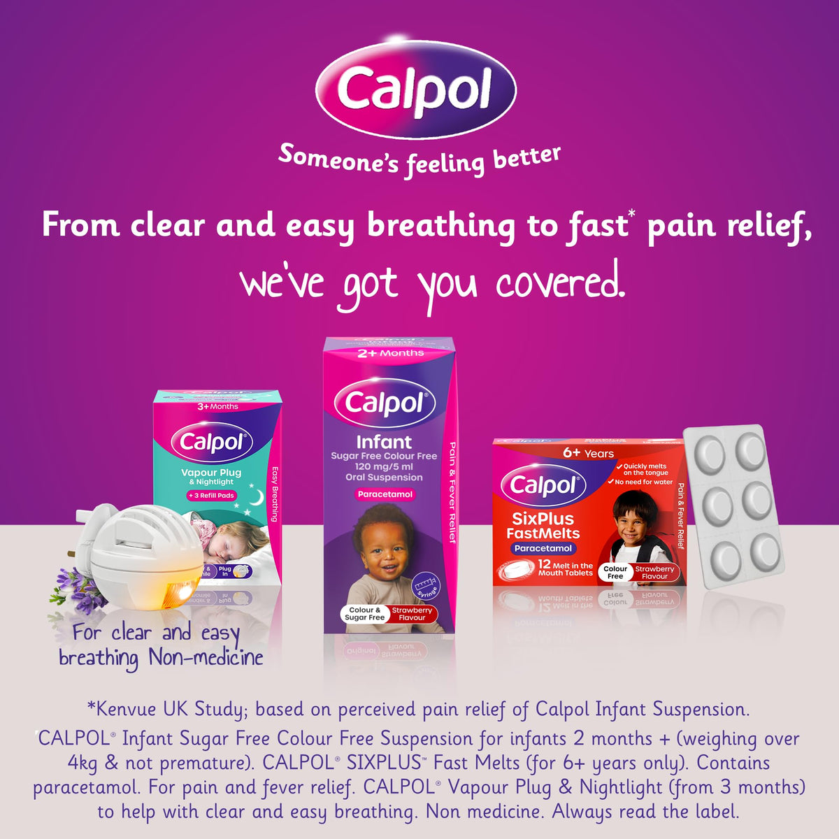 Calpol Infant Original Suspension Paracetamol (1 x 100ml)