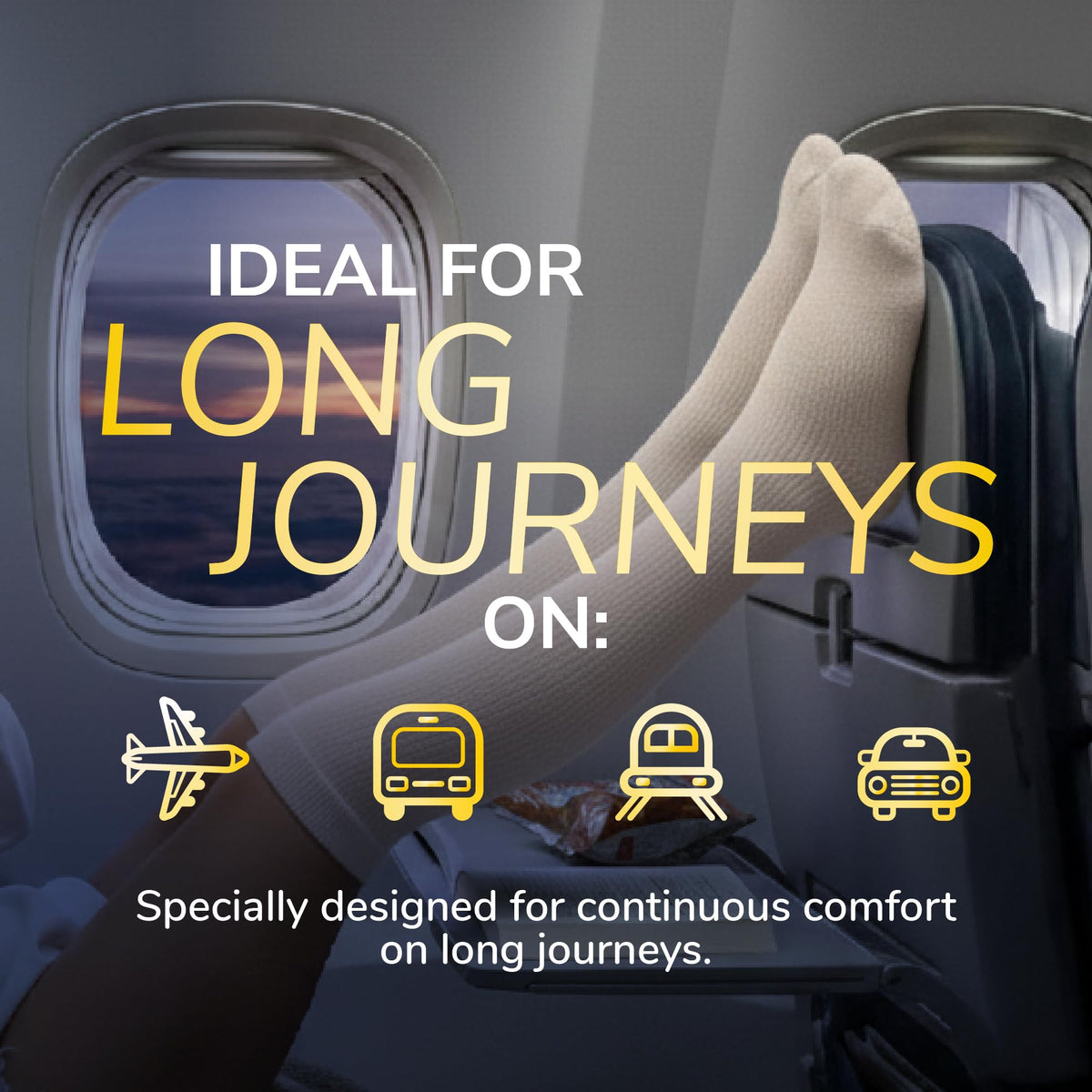 Dr. Scholl's Flight Socks - Clinically Proven Compression Socks for Flight Travel - Help Prevent Swollen Ankles and Deep Vein Thrombosis