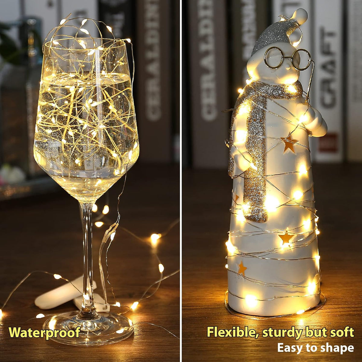 HXWEIYE 3 Pack USB Rechargeable Fairy Lights, 7ft 20 LED, 8 Modes & Timer