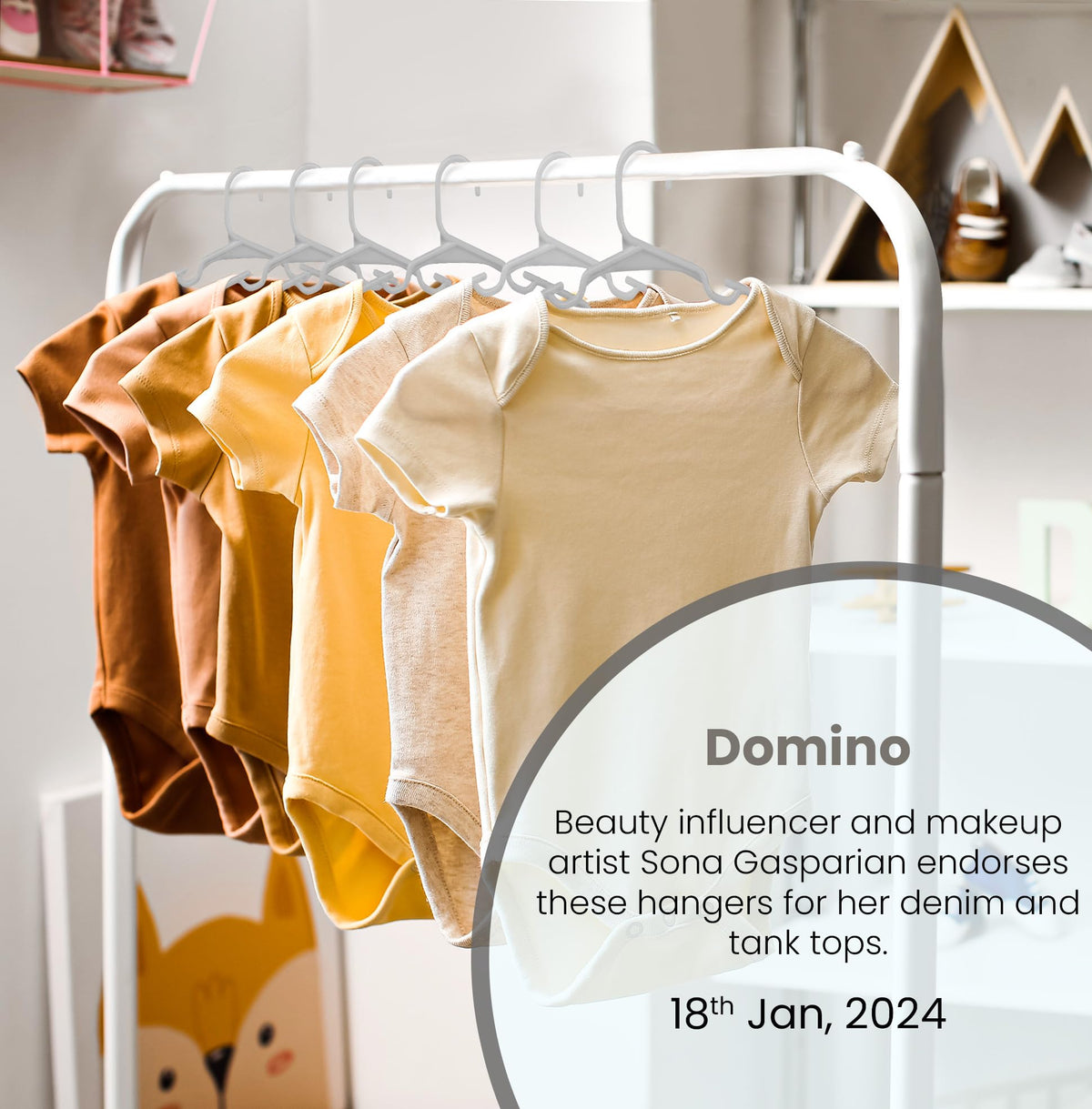 Utopia Home 20pcs Kids Hangers - 28cm Plastic Baby Hangers for Closet - Kids Hanger for Clothes and Baby Hanger for Closet - for Daily Standard Use (Grey)