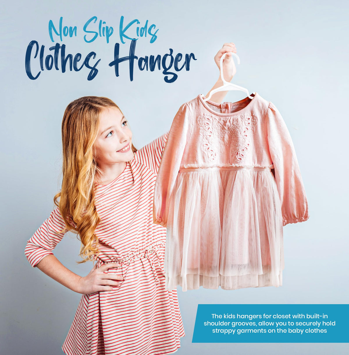 Utopia Home 20pcs Kids Hangers - 28cm Plastic Baby Hangers for Closet - Kids Hanger for Clothes and Baby Hanger for Closet - for Daily Standard Use (Grey)