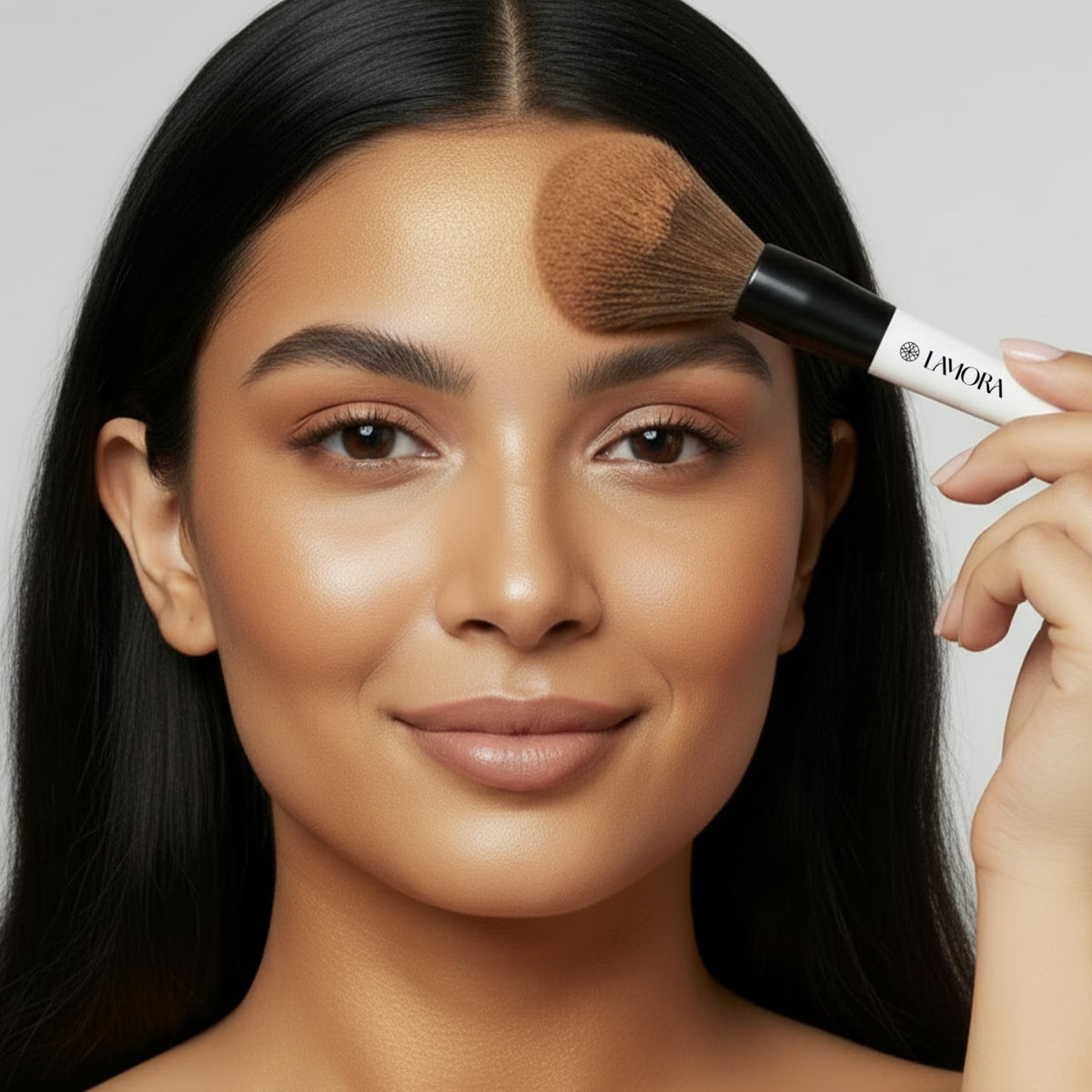 Make Up Brush Foundation Kabuki Flat Top, Perfect For Blending Liquid Cream