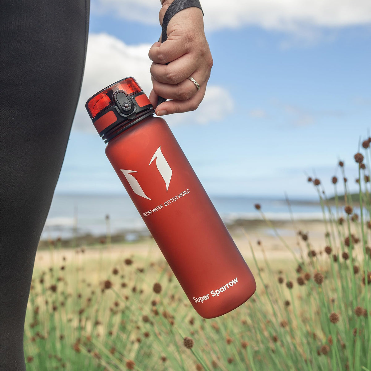 Sparrow Water Bottle 500ml/750ml/1L BPA-Free Tritan Drinks Bottle One-Click