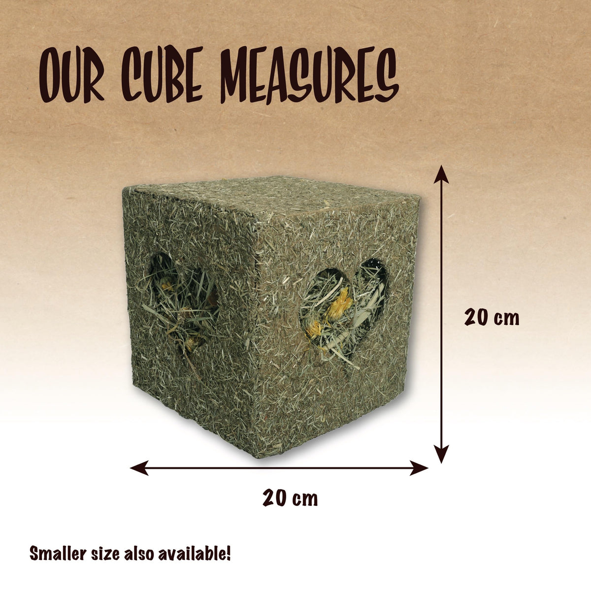 Rosewood Naturals I Love Hay Forage Cube, Small Animal Treat and Gnaw Toy for Rabbits, Guinea Pigs, Chinchillas, Degus, Hamsters, Gerbils, Mice and Rats - Medium (Pack of 2)
