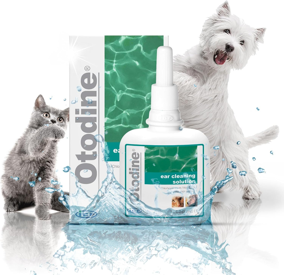 Otodine Dog & Cat Ear Cleaner, Ear Wash Solution for Wax & Odour, 100 ml