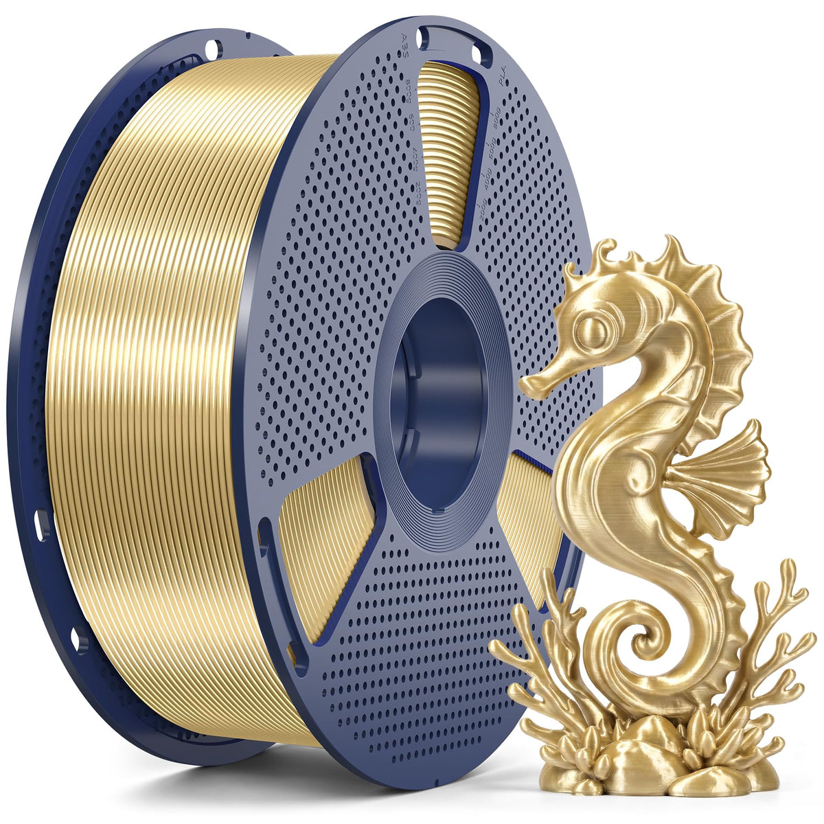 SUNLU 4KG Silk 2.0 PLA Filament 1.75, Gold+Silver+Titanium Steel+Copper Red