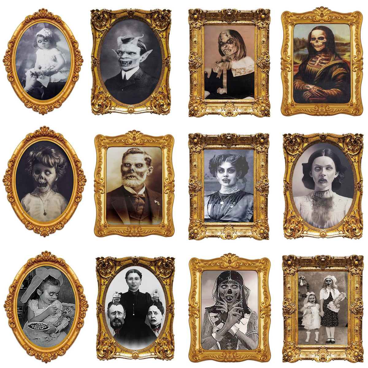 ECGER Halloween Decorations Indoor, Haunted Scary Changing Face Pictures