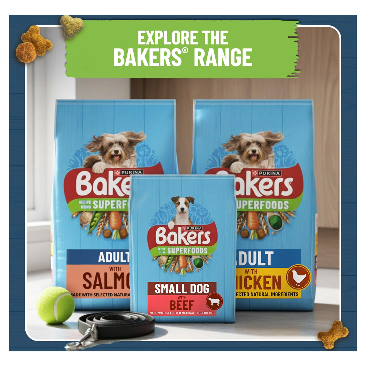 BAKERS Superfoods Adult Dry Dog Food Beef with Vegetables 14kg Pack