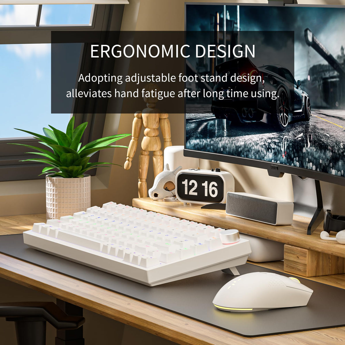 NEWMEN GM326 Mechanical Keyboard,Wired Gaming Keyboard,75% Percent Keyboard