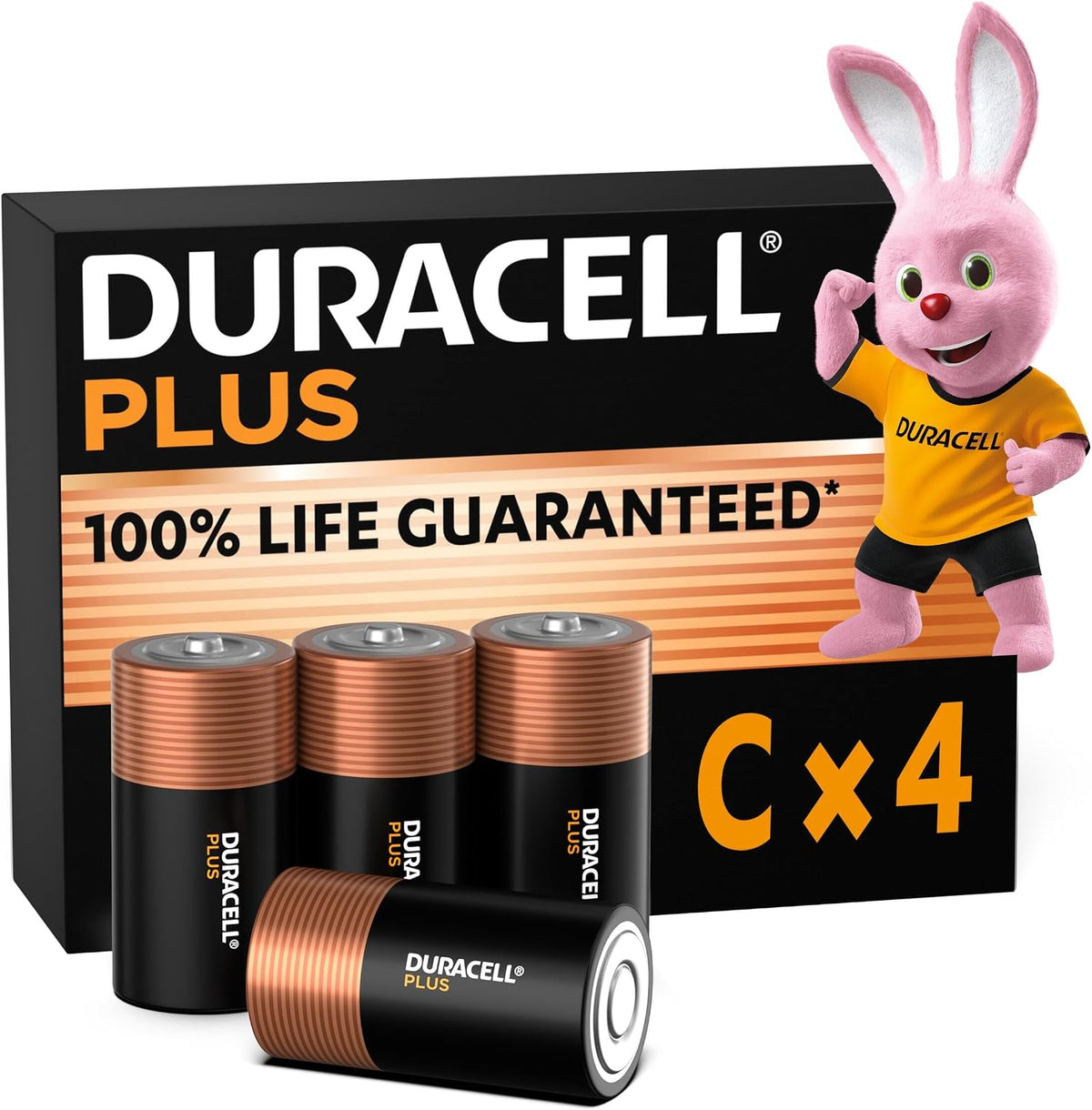 DURACELL Plus C Alkaline Batteries (4 Pack) 1.5V, LR14