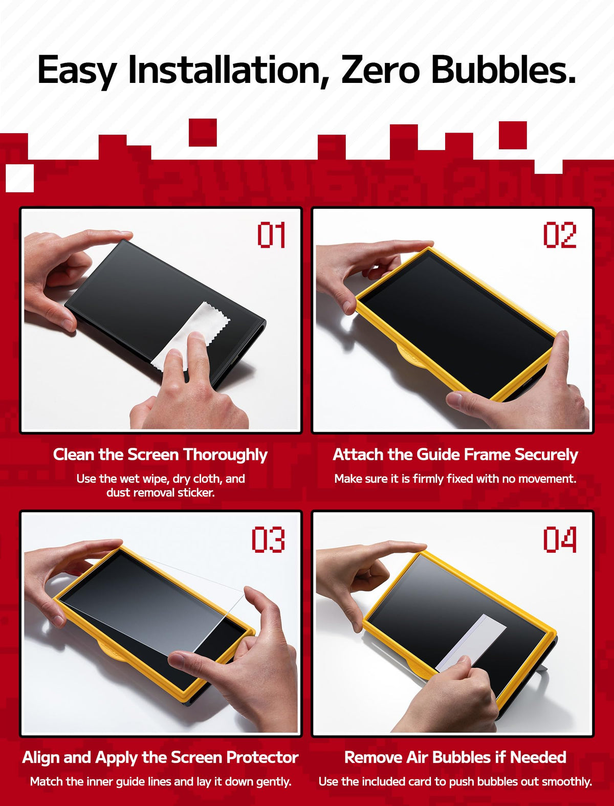 JSAUX Obsidian AR Screen Protector for Nintendo Switch 2,1-Pack