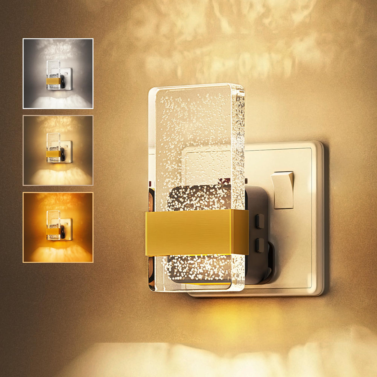 LOHAS-LED Night Light Plug in Wall with Motion Sensor, Dimmable Night Light