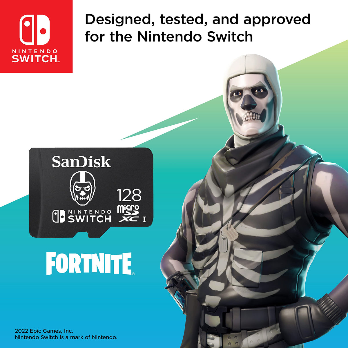 SANDISK microSD Card 128GB, Super Mario Super Mushroom Edition