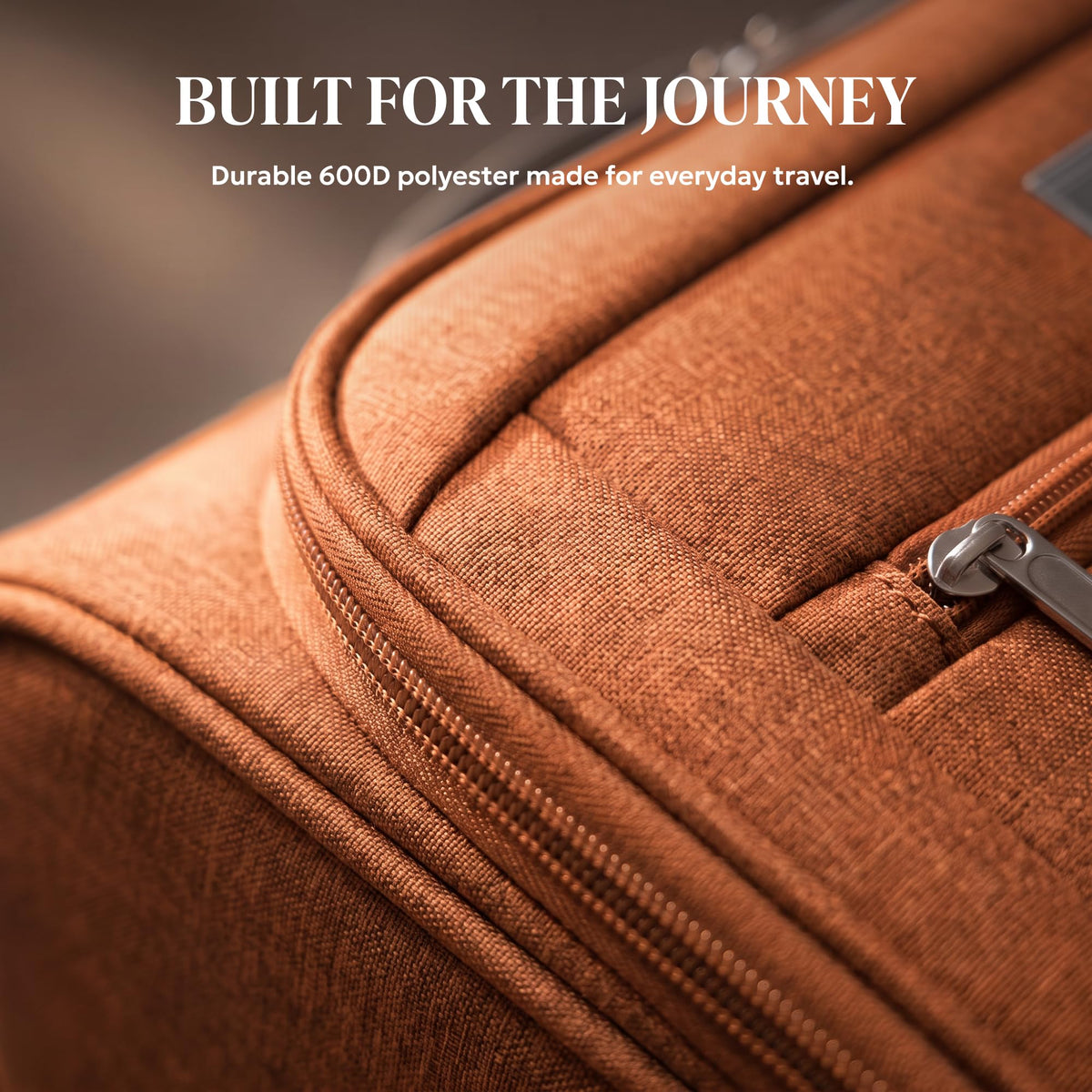 LUGG Lightweight Cabin Luggage, 600D Polyester, Solid Wheels, 45x36x20cm
