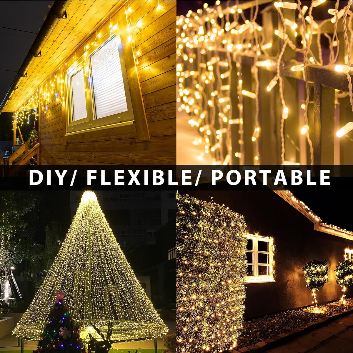 Fairy Lights,5M/50 LED Battery Operated String Lights for Indoor Outdoor Bedroom Lighting, Wedding Decor, Party, Garden, Christmas, Tree Decoration(Warm White, 2-Pack)
