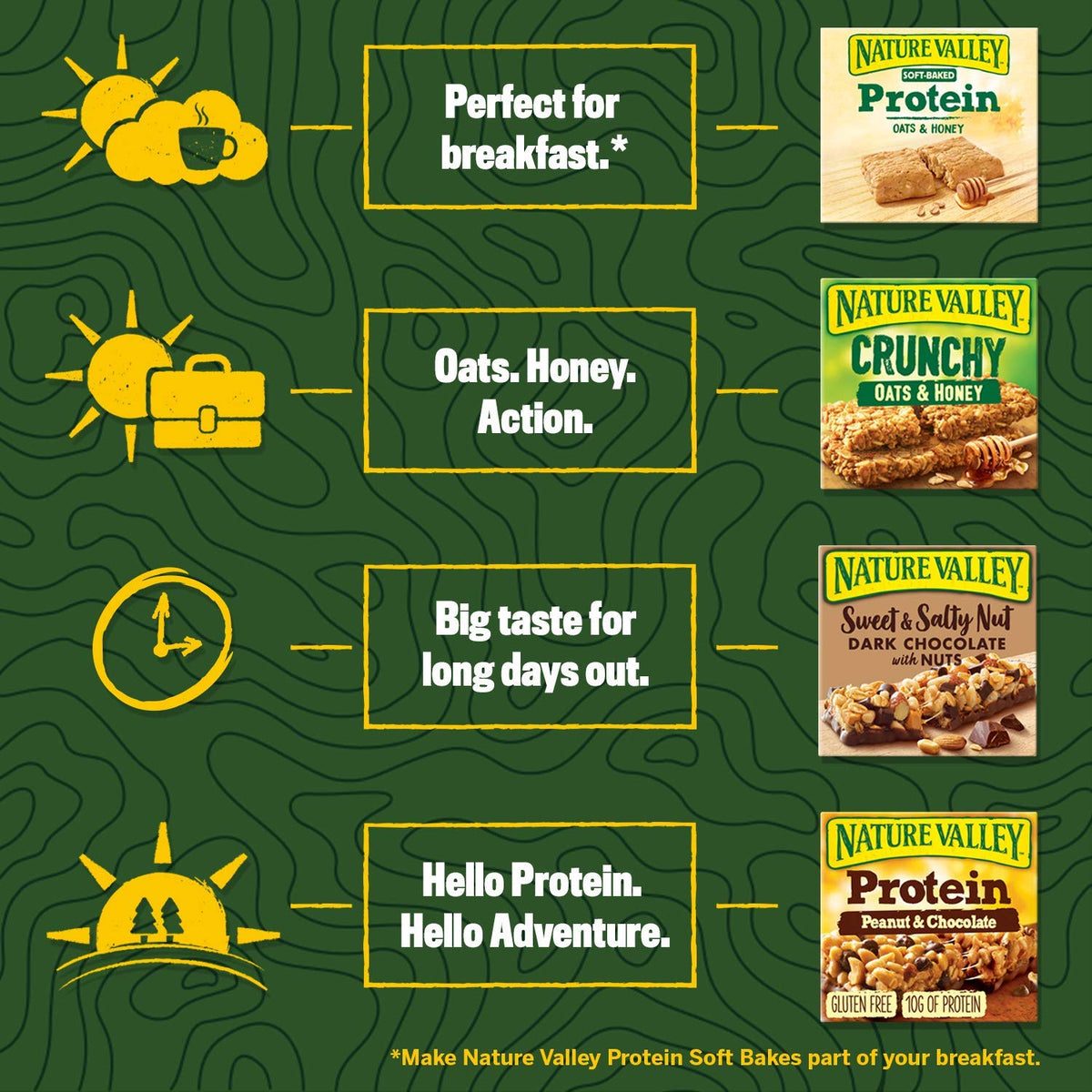 Nature Valley Crunchy Oats and Chocolate Cereal Bars, 18 x 42 g