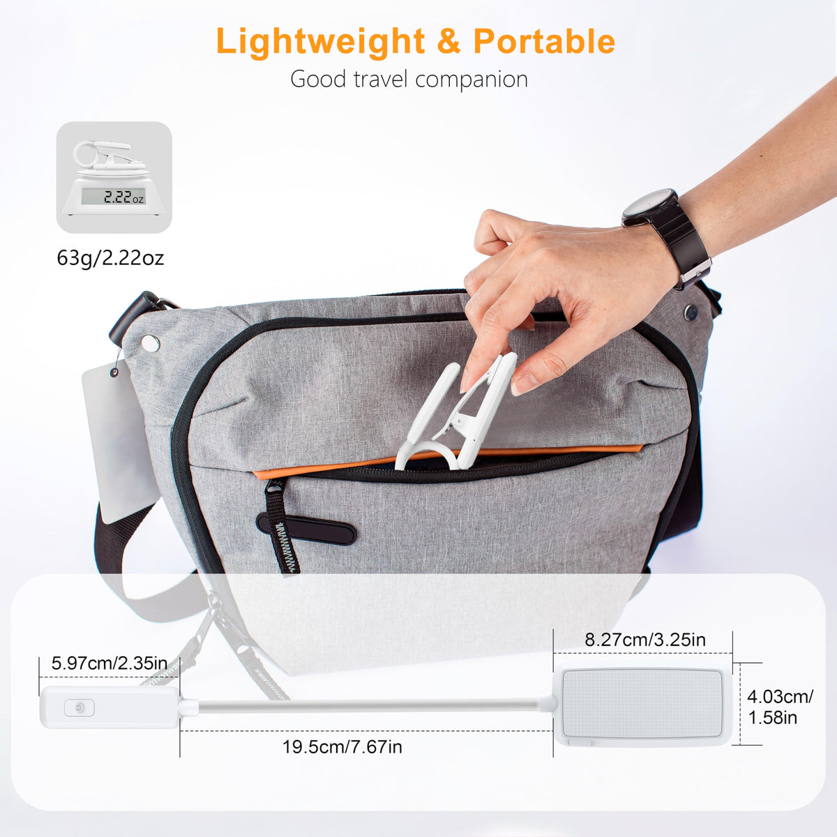 Gritin 9 LED Rechargeable Book Light for Reading in Bed-Stepless Dimming