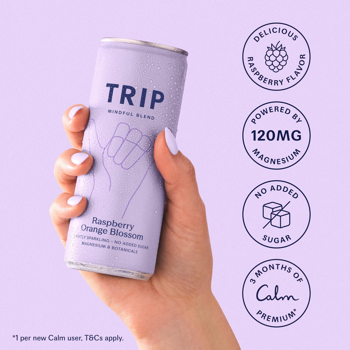 TRIP Cucumber Mint Sparkling drink with 120MG calming Magnesium + Lion’s Mane + Chamomile + Lemon Balm. Low Calorie and Vegan (Pack of 12 x 250ml) - Packaging Might Vary