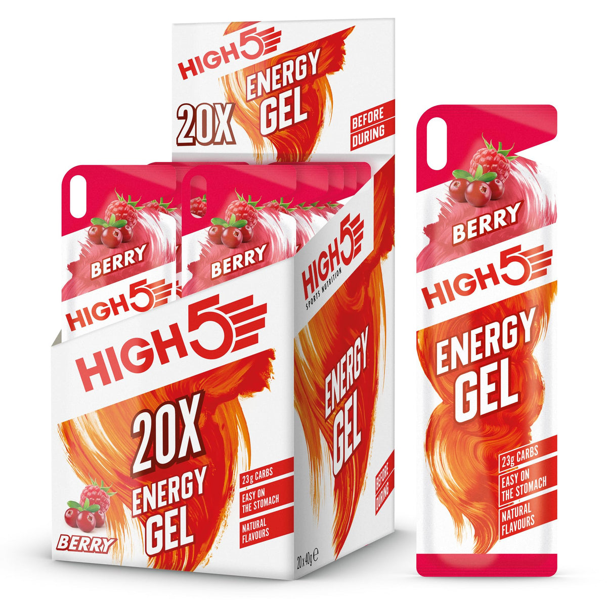 HIGH5 Energy Gels, Running Gel for Fast & Sustained Energy, Mixed, 8 x 40g