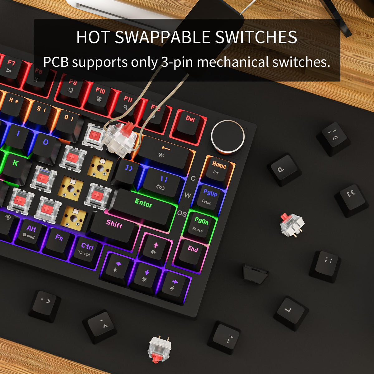 NEWMEN GM326 Mechanical Keyboard,Wired Gaming Keyboard,75% Percent Keyboard