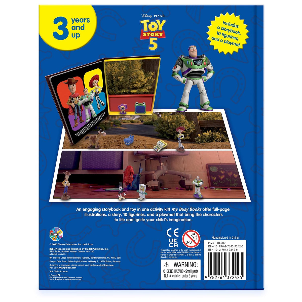 Disney / Pixar Toy Story 5 My Busy Books - Storybook, 10 figurines, playmat