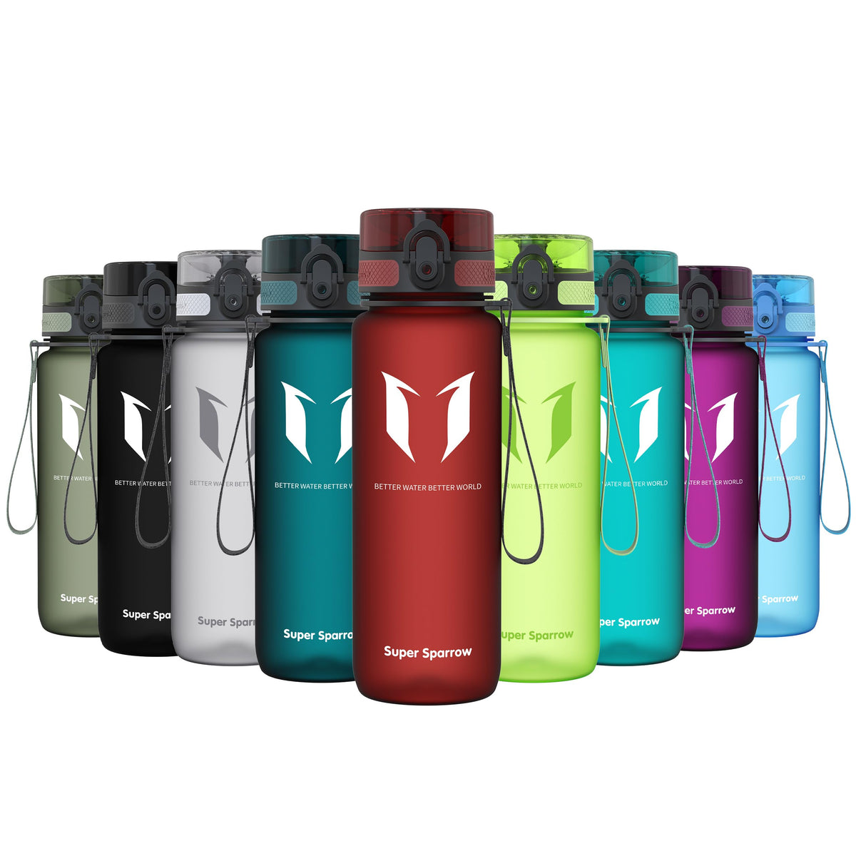 Sparrow Water Bottle 500ml/750ml/1L BPA-Free Tritan Drinks Bottle One-Click