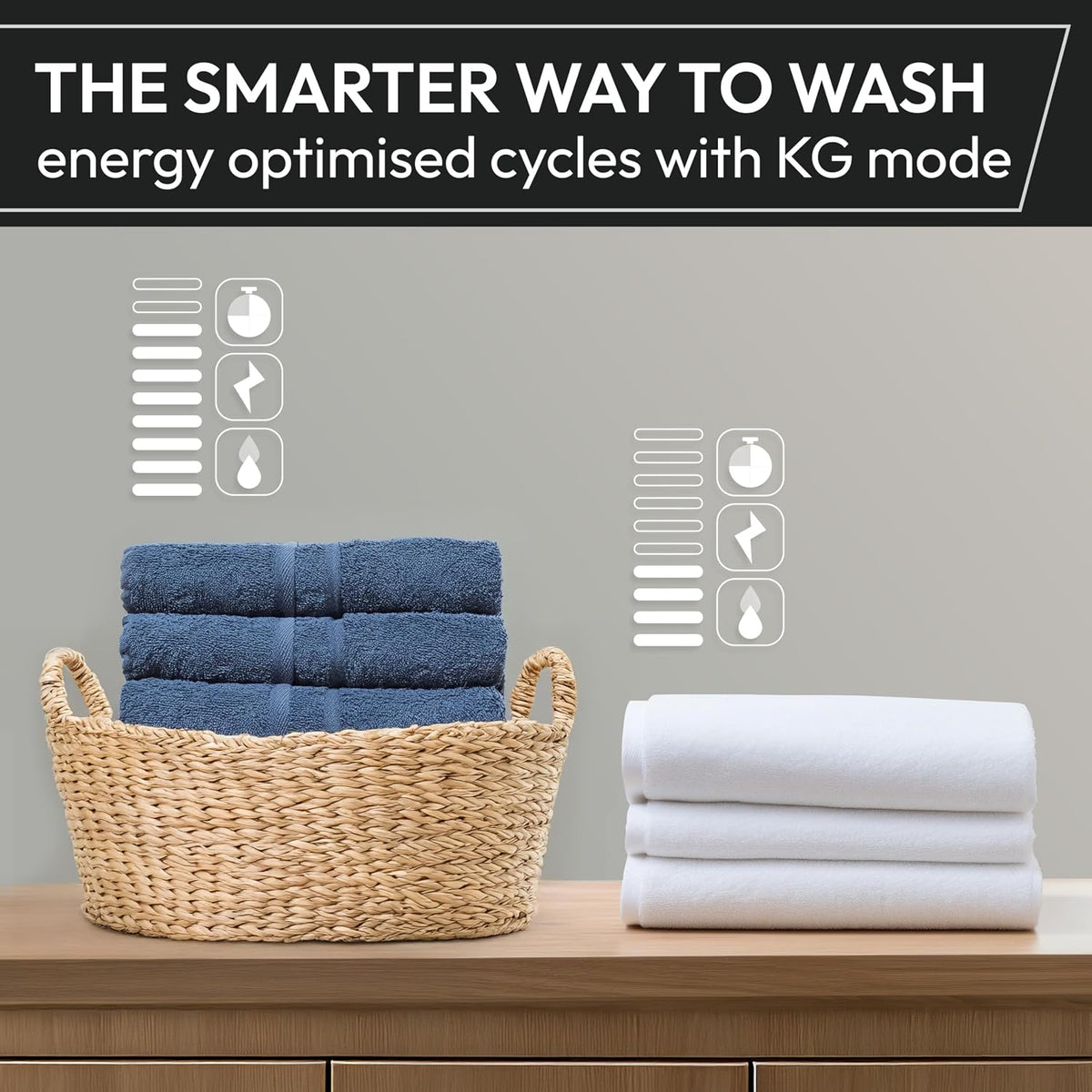 Hoover H-WASH 350 9kg Freestanding Washing Machine, 1400 RPM, A Rated, ECO-Power Inverter Motor, hOn App, 60 Programmes, Eco Doser, Power Care System, White, 60x53x85 cm - H3WPS496TAMB6-80
