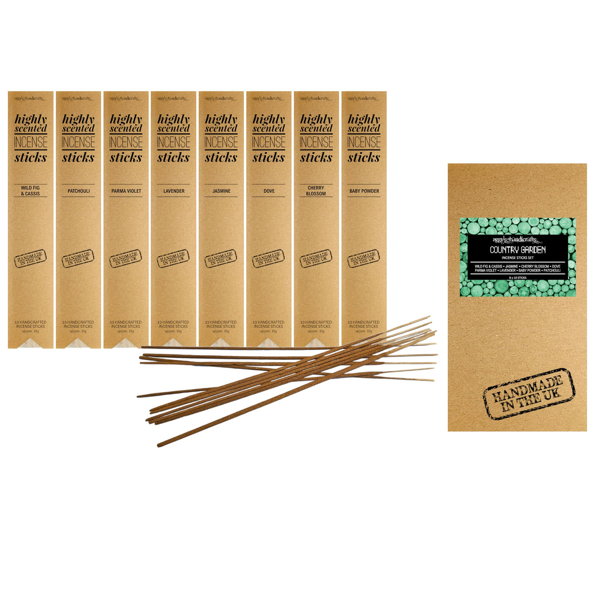 Highly Scented Incense Sticks, 10 Sticks (Crisp Fall Night)