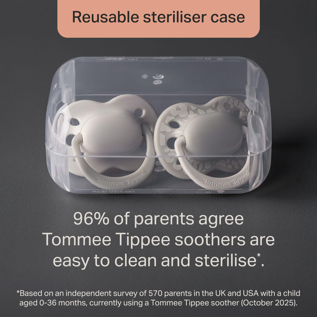 Tommee Tippee Cherry Latex Dummies, 18-36 Months, Pack of 2 Dummiess with 100% Natural Latex baglet