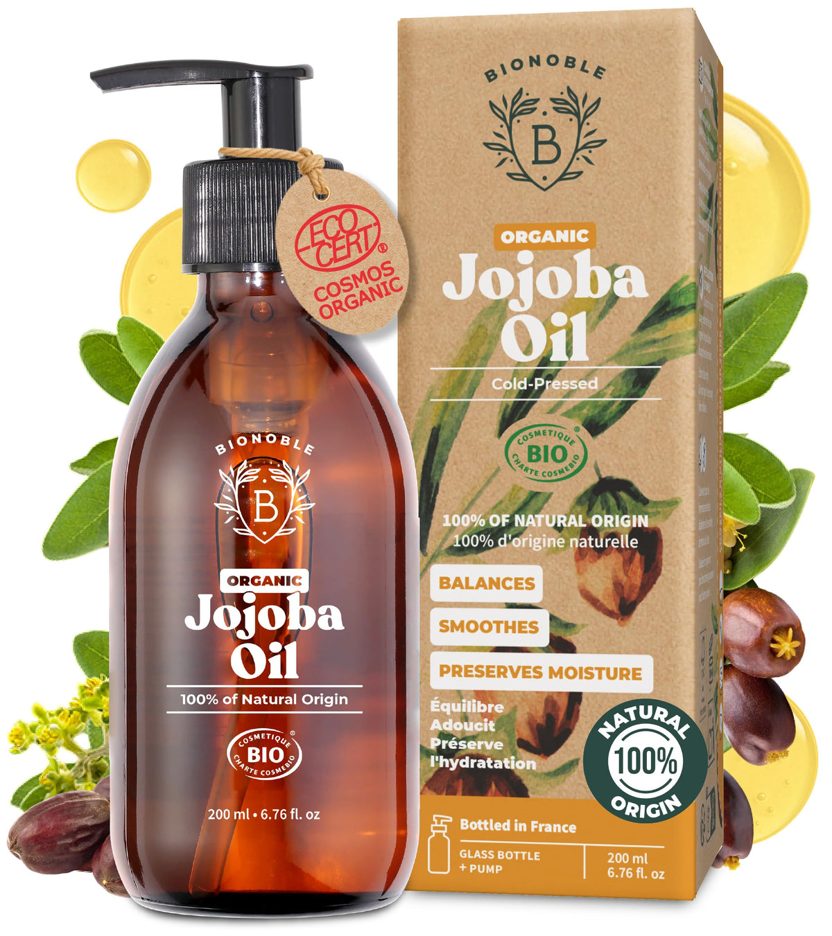 BIONOBLE Organic Rosemary Oil for Hair Growth - Hair Loss, Volume - 50ml