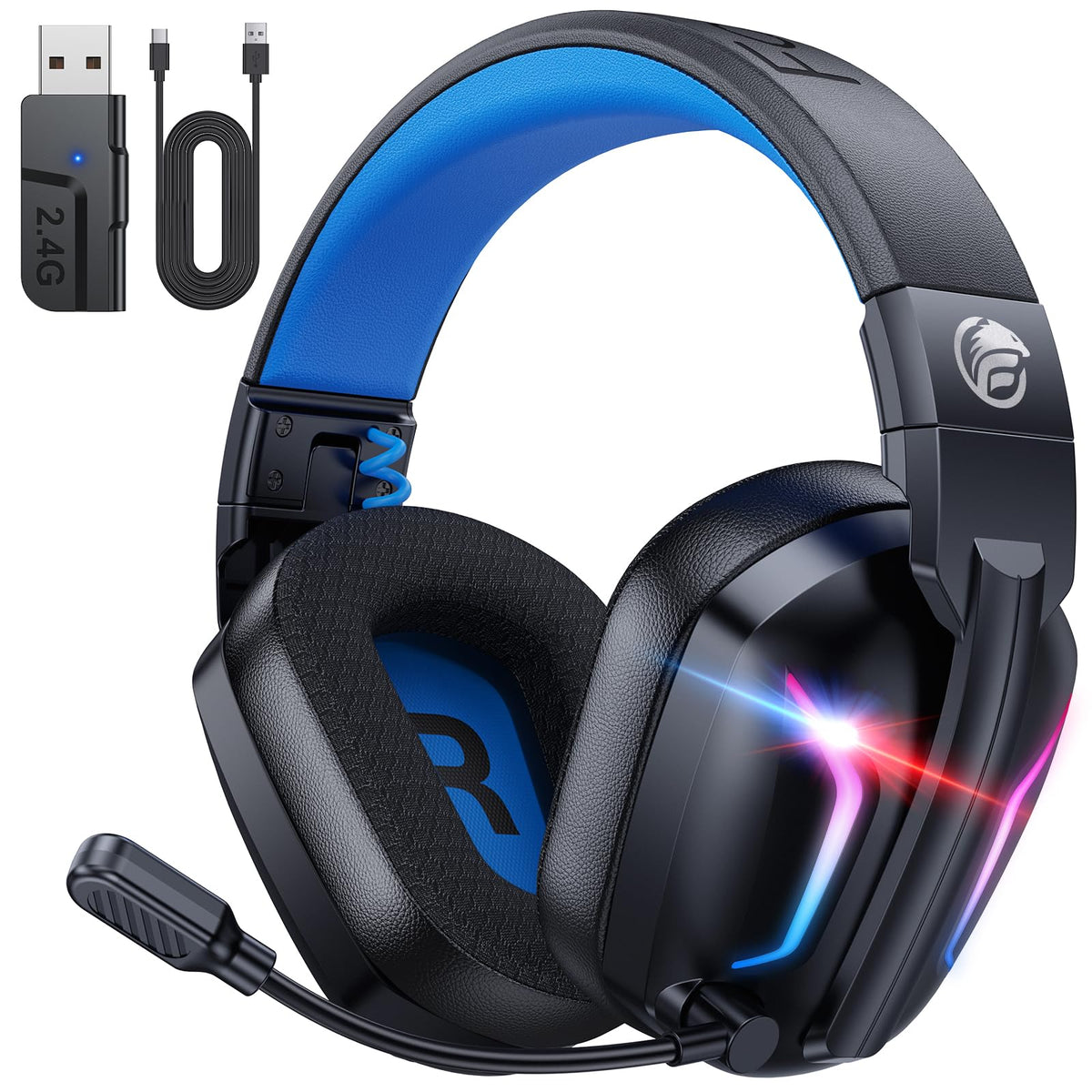Fachixy Wireless Gaming Headset for PS5, PS4, PC, Switch & Mac