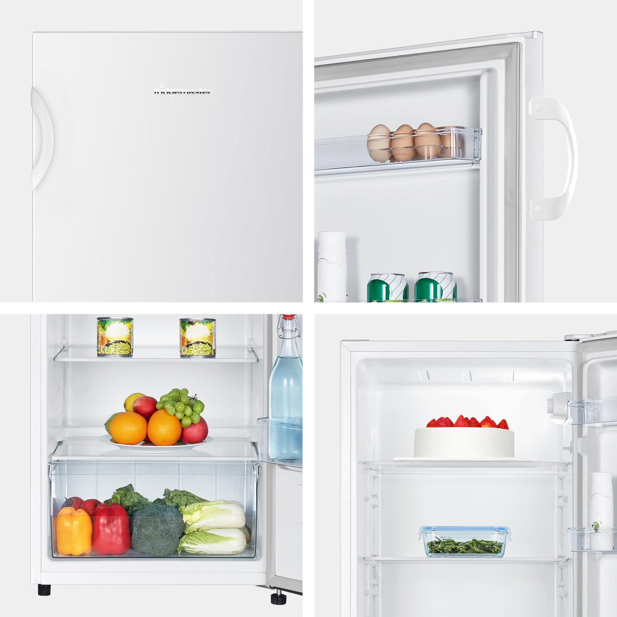 Fridgemaster MTZ55153E Freestanding Upright Freezer, 165 Litres, 143 cm Tall, 4 Star Freezer Rating, 55cm width, E Rated in White